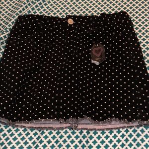 Black and white Polkadot girls skirt